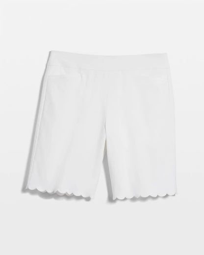 Chico's Brigitte™ Pull-On Scallop-Hem Shorts Alabaster