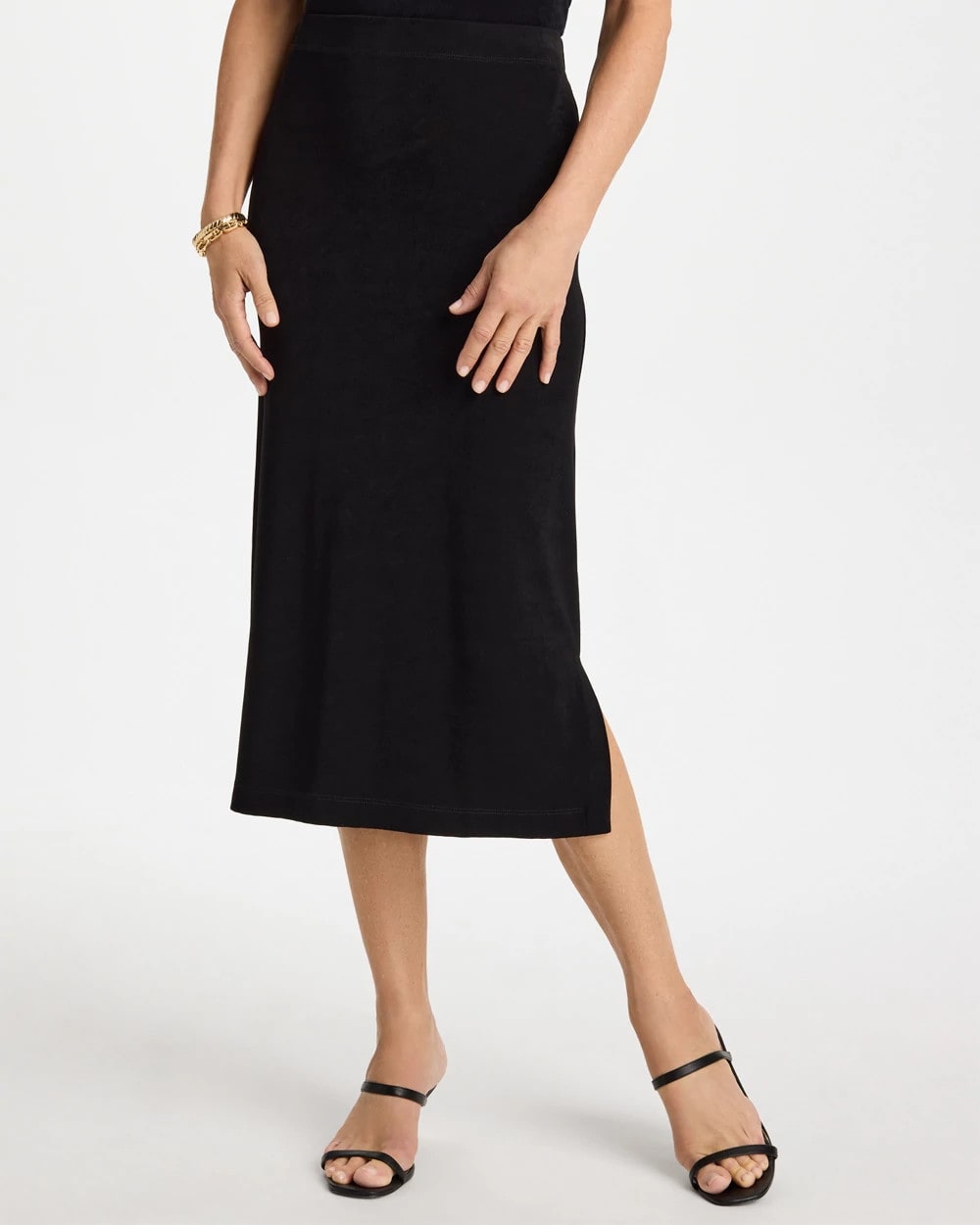 Chico's Travelers™ Midi Skirt Travelers Black