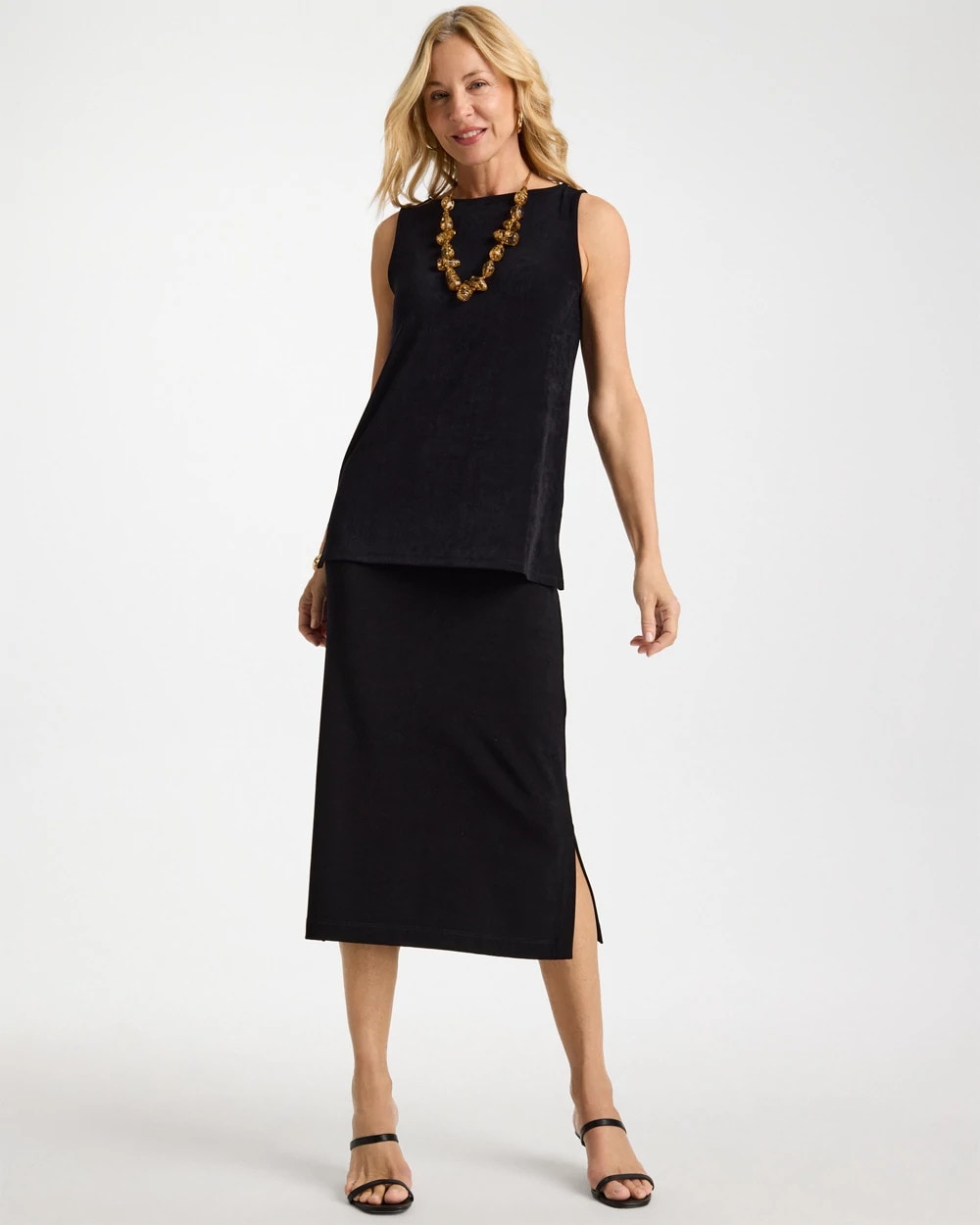 Chico's Travelers™ Midi Skirt Travelers Black