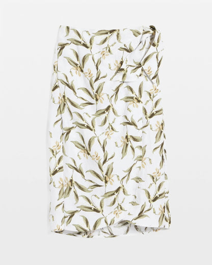 Chico's Linen Midi Wrap Skirt Alabaster