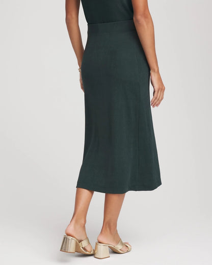 Chico's Travelers™ Artisanal Midi Skirt Darkest Spruce