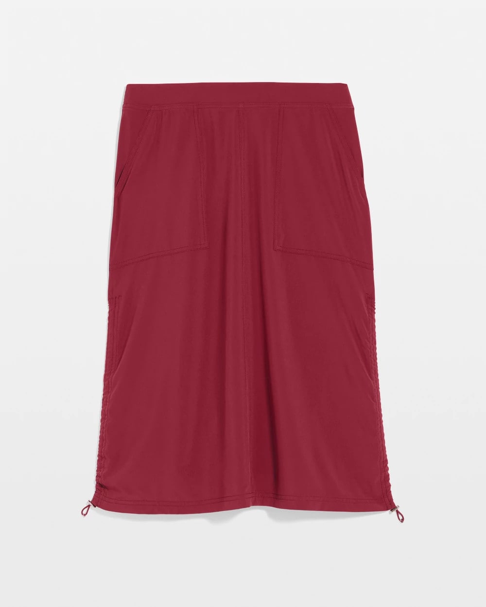 Chico's Zenergy® UPF Bungee-Hem Pull-On Skirt Russet Red