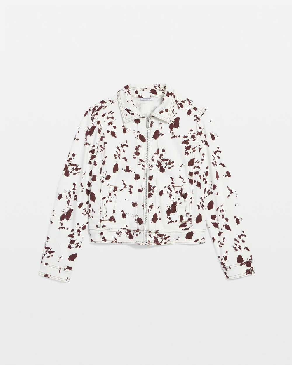 Chico's Pampas Pony Denim Jacket Ecru