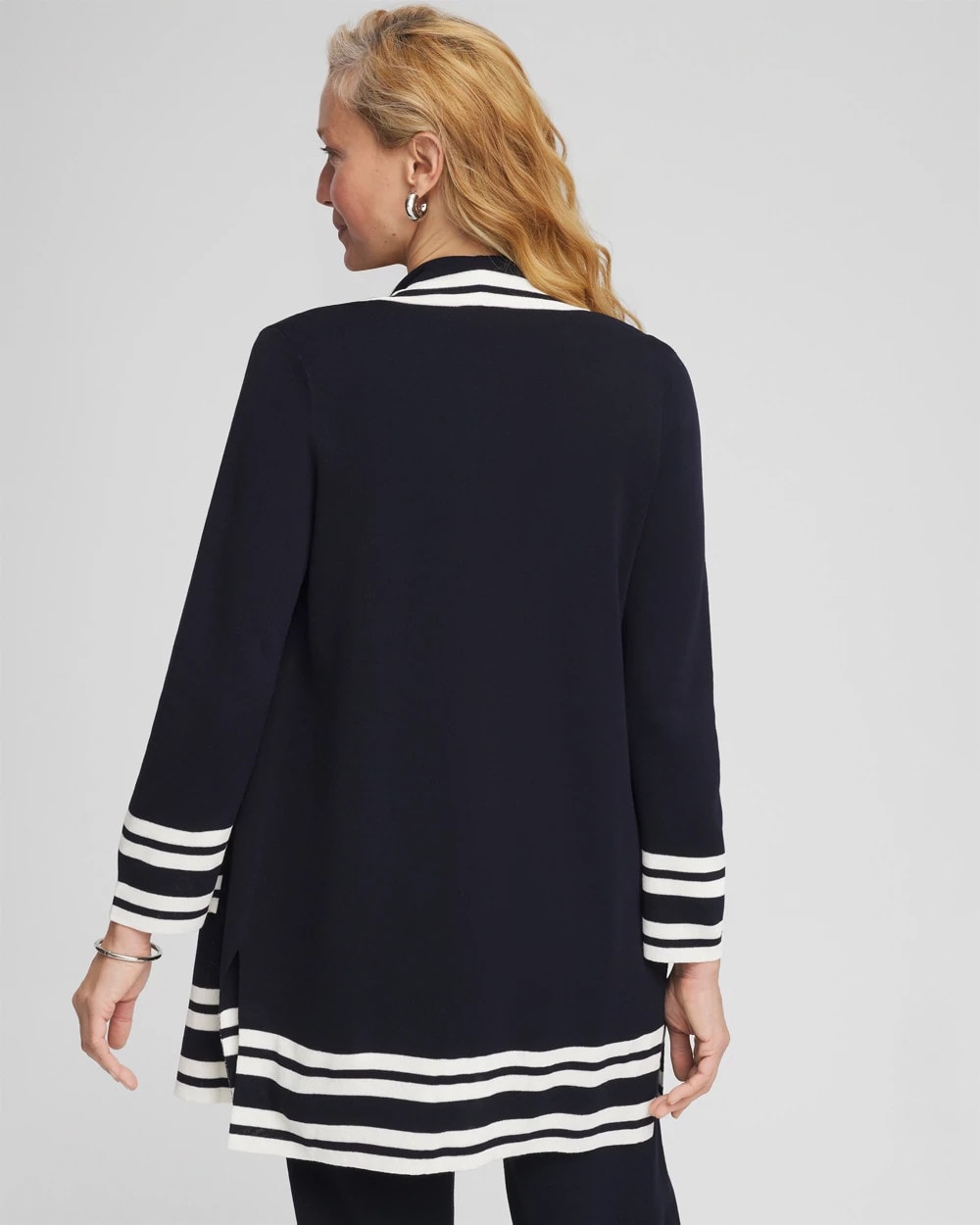 Chico's Travelers™ Contrast Border Cardigan Travelers India Ink
