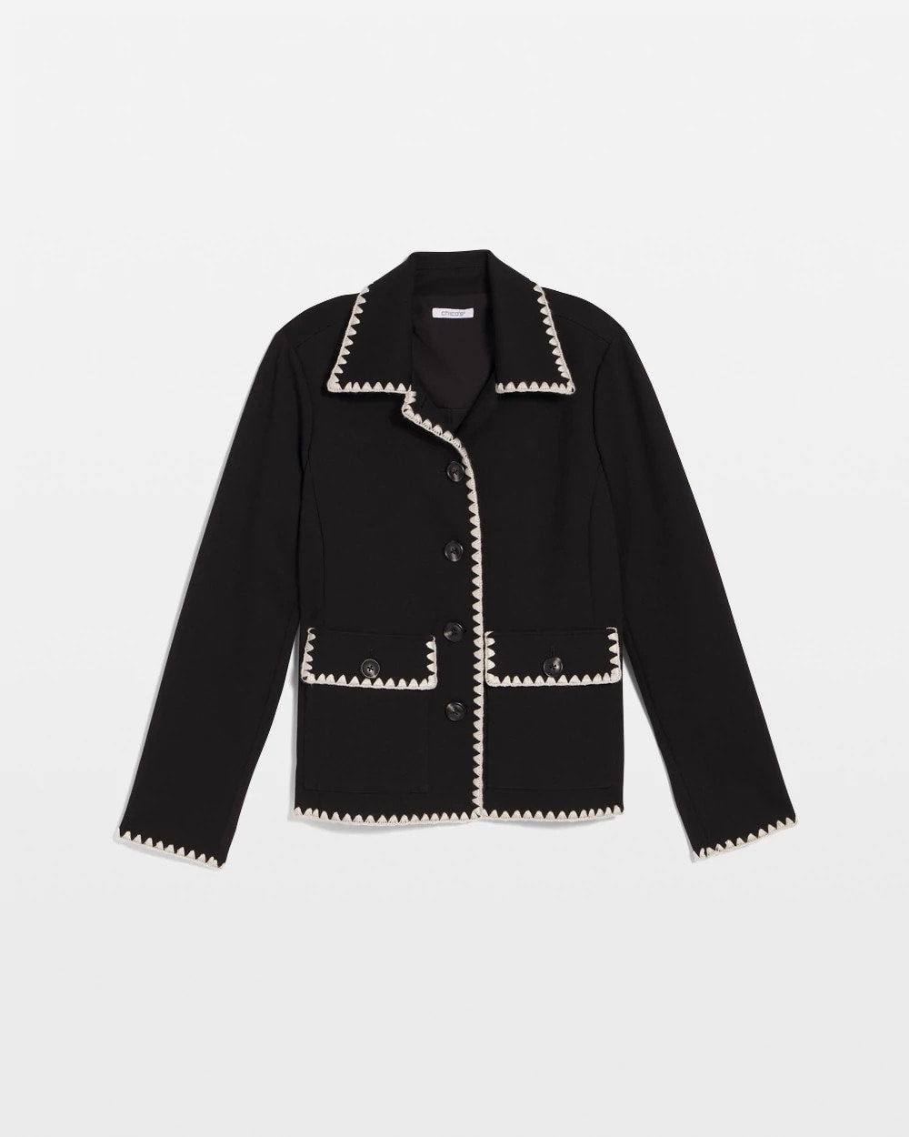 Chico's Knit Shacket Black