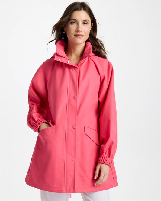 Chico's Zenergy® Twill Rain Jacket Blossom