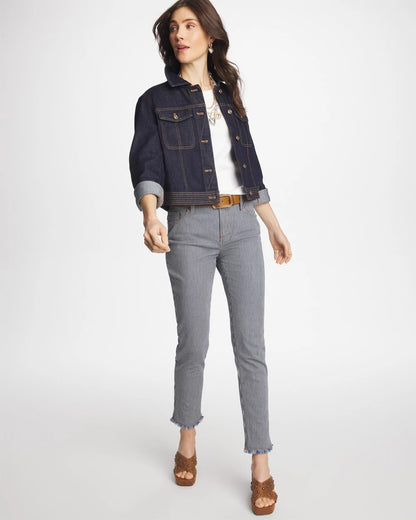 Chico's Denim Trucker Jacket Cedar Rinse