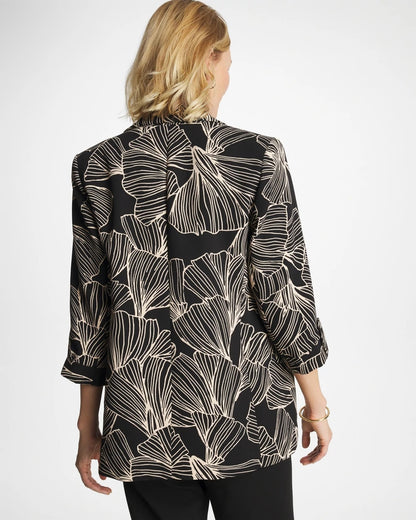 Chico's Ginkgo Crepe Blazer Black