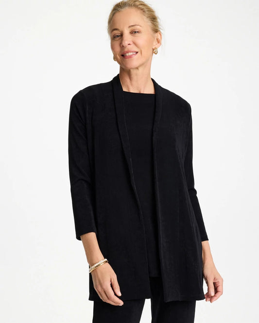 Chico's Travelers™ Classic Long Knit Jacket Travelers Black