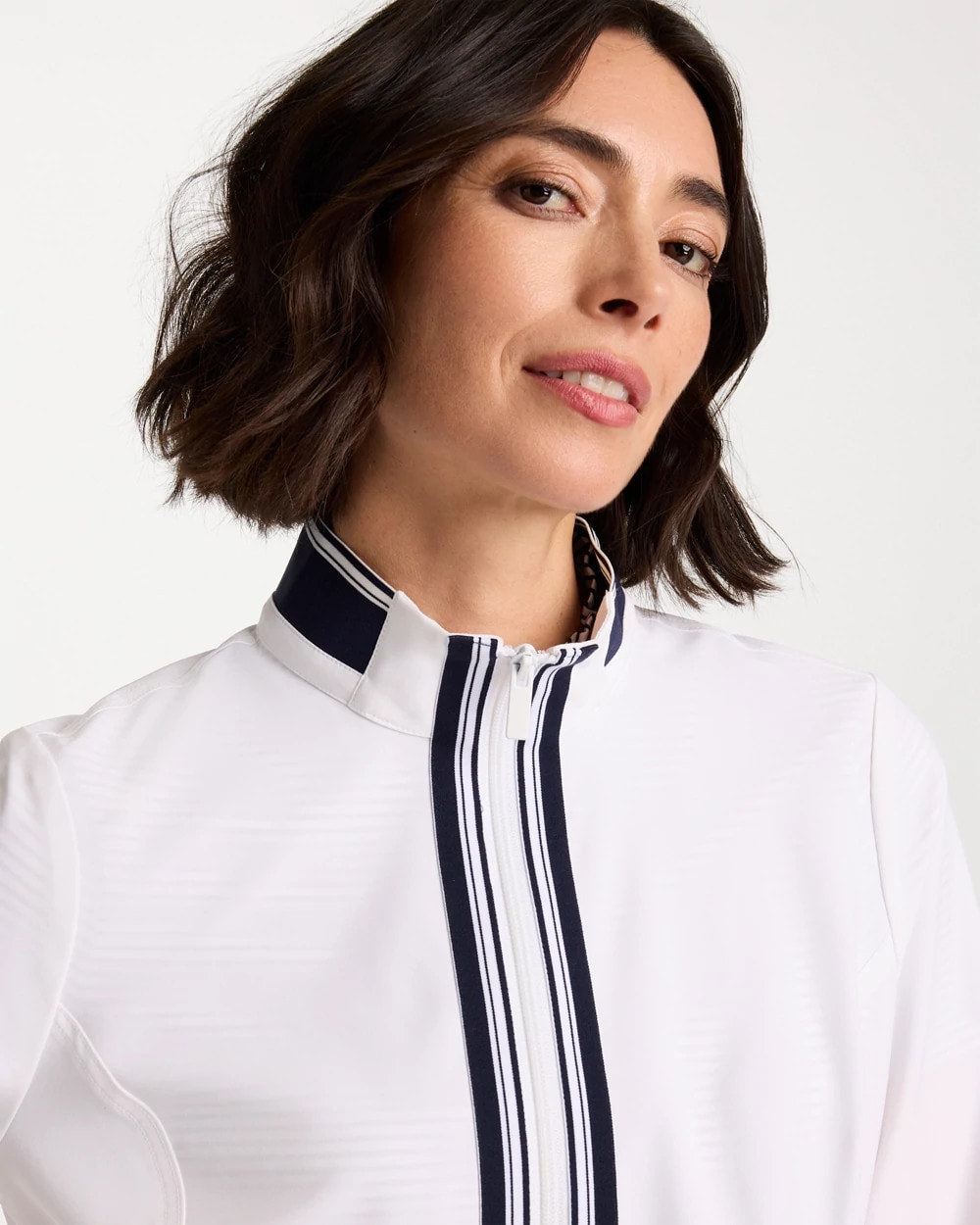 Chico's Zenergy® UPF Colorblock Jacket Alabaster