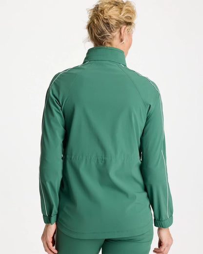 Chico's Zenergy® UPF Piping Anorak Jacket Water Lily Green