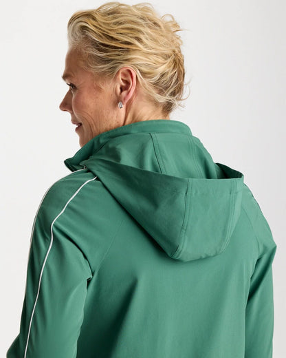Chico's Zenergy® UPF Piping Anorak Jacket Water Lily Green