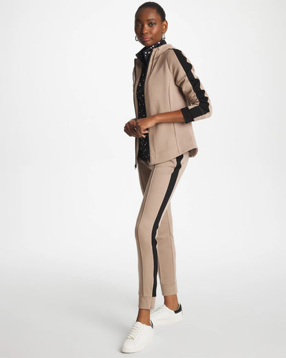 Chico's Zenergy® Double-Knit Contrast Jacket Studio Taupe