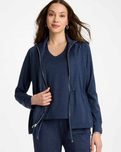 Chico's Zenergy® Cloud Mockneck Jacket Passport Blue