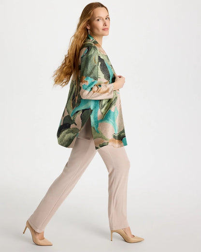 Chico's Travelers™ Soft Bloom Reversible Crushed Jacket Kelp Forest