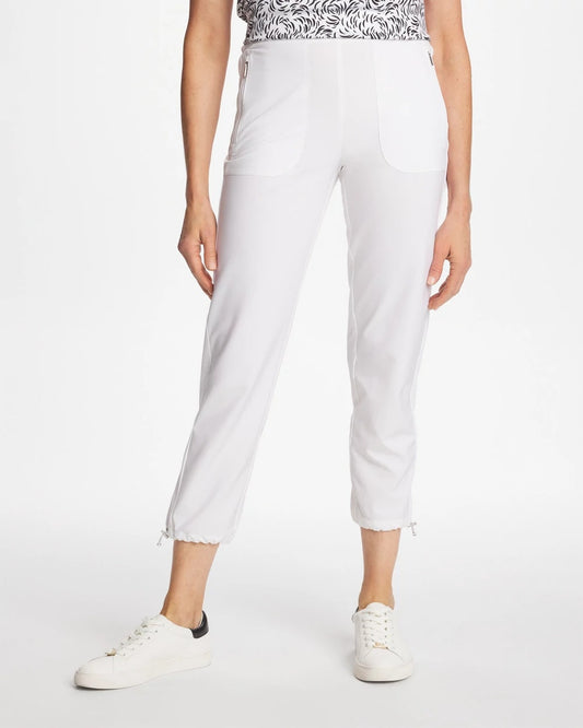 Chico's Zenergy® UPF Rib Mix Cropped Pants Alabaster