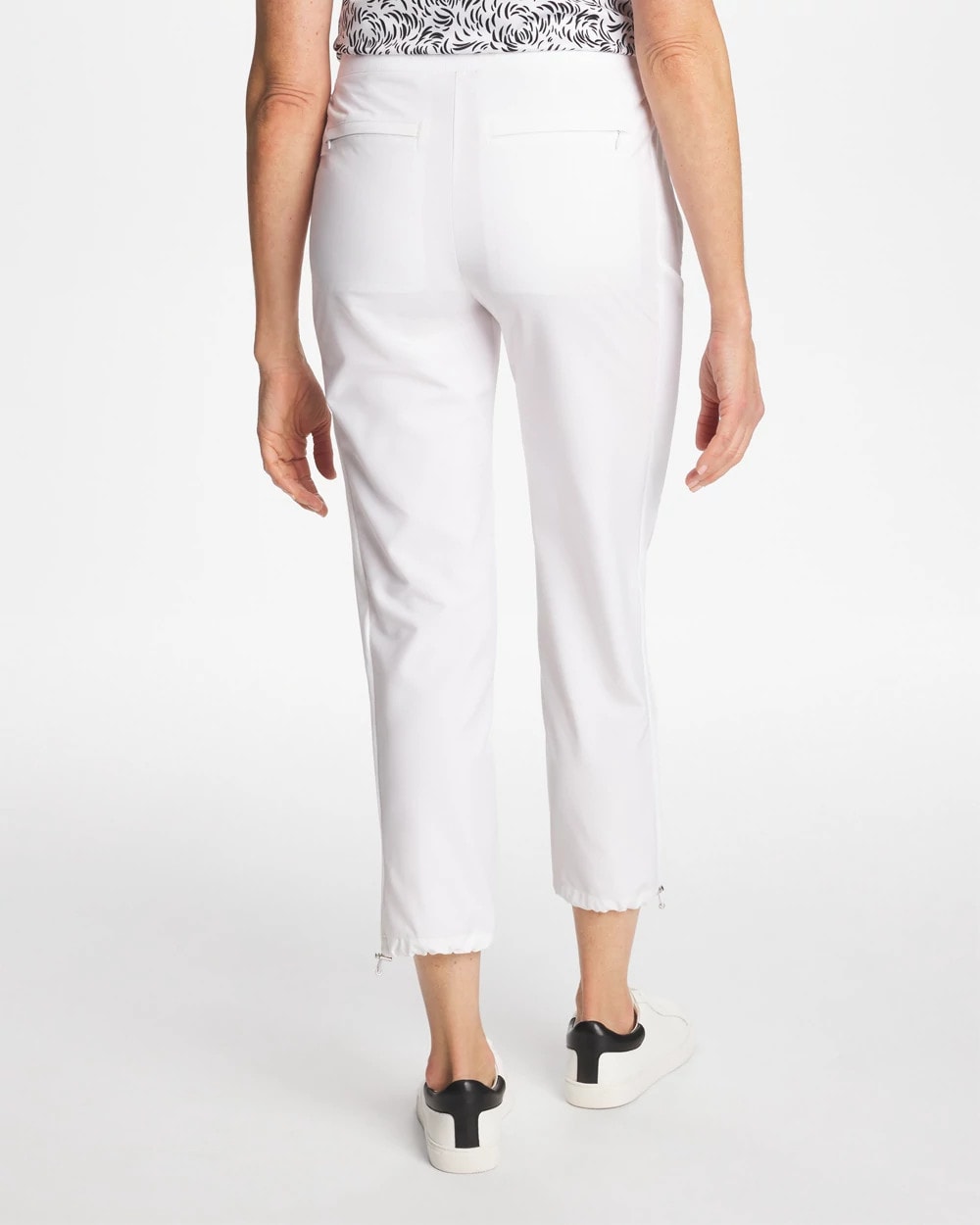 Chico's Zenergy® UPF Rib Mix Cropped Pants Alabaster