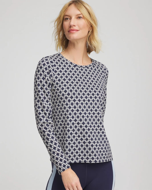 Chico's Zenergy® Chain Top Passport Blue