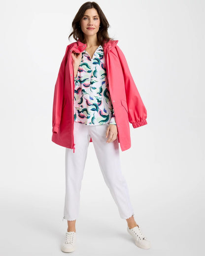 Chico's Zenergy® UPF Blooms Mock Zip Polo Blossom