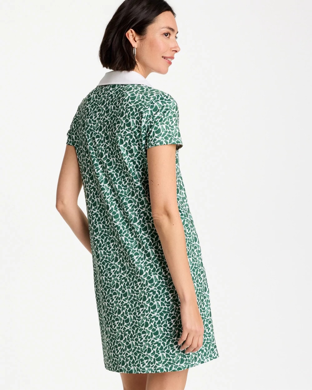 Chico's Zenergy® UPF Paint Contrast Dress Water Lily Green