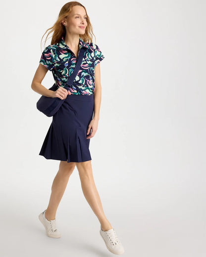 Chico's Zenergy® UPF Blooms Half Zip Polo Blossom