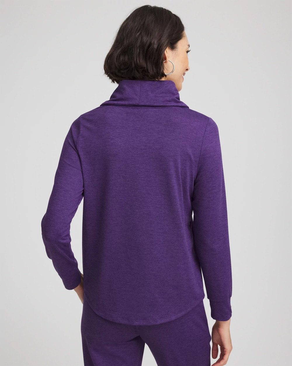 Chico's Zenergy® Cloud Cowlneck Top Purple Elixir