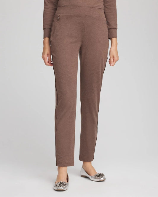 Chico's Zenergy® Cloud Satin Trim Pants Walnut