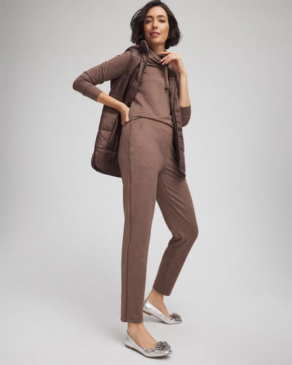 Chico's Zenergy® Cloud Satin Trim Pants Walnut