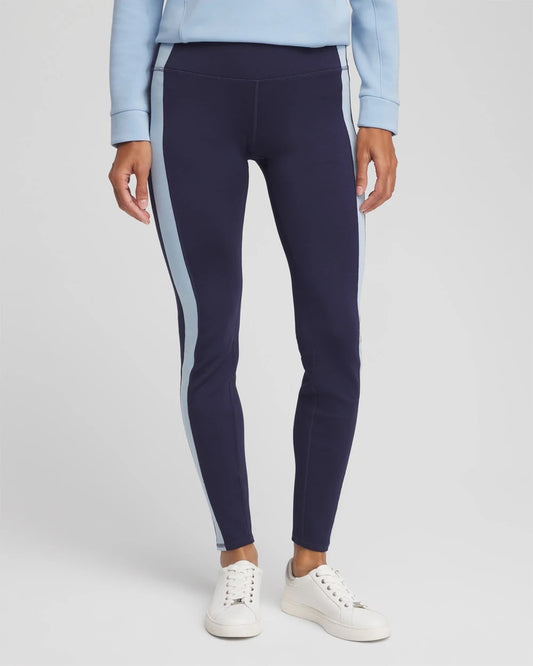 Chico's Zenergy® Soft Topaz Contrast Leggings Passport Blue