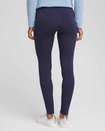 Chico's Zenergy® Soft Topaz Contrast Leggings Passport Blue