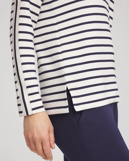 Chico's Zenergy® Soft Striped Top Passport Blue