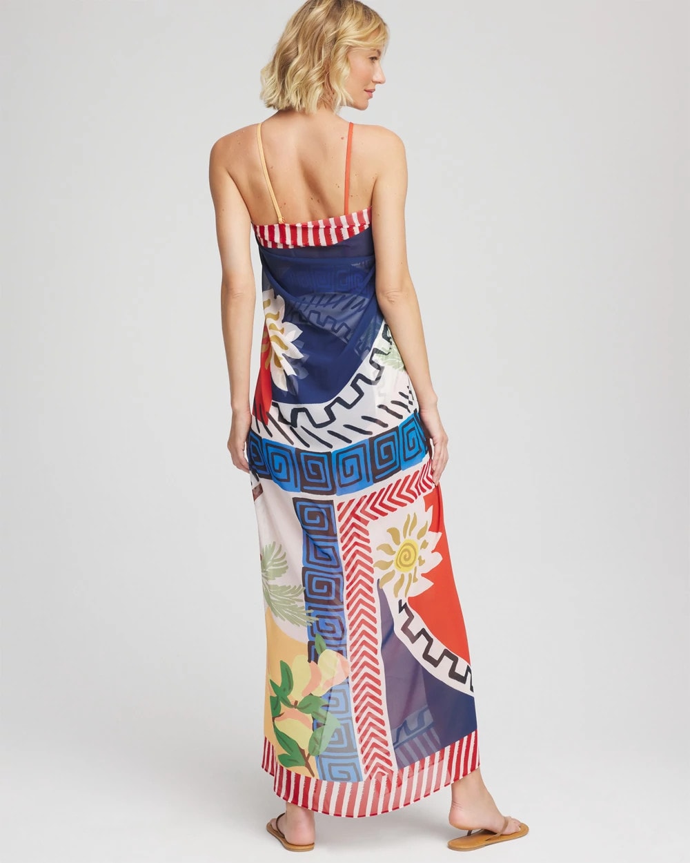 Chico's Gottex Positano Pareo Multi Print