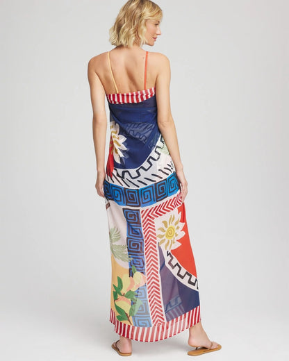Chico's Gottex Positano Pareo Multi Print