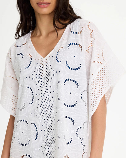 Chico's Woven Long Swim Cover-Up Alabaster