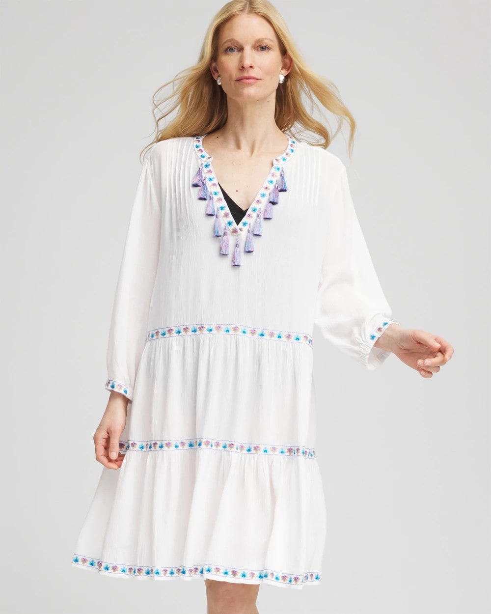 Chico's Chico's Beach Swimsuit Cover-Up Dress Alabaster