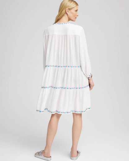 Chico's Chico's Beach Swimsuit Cover-Up Dress Alabaster