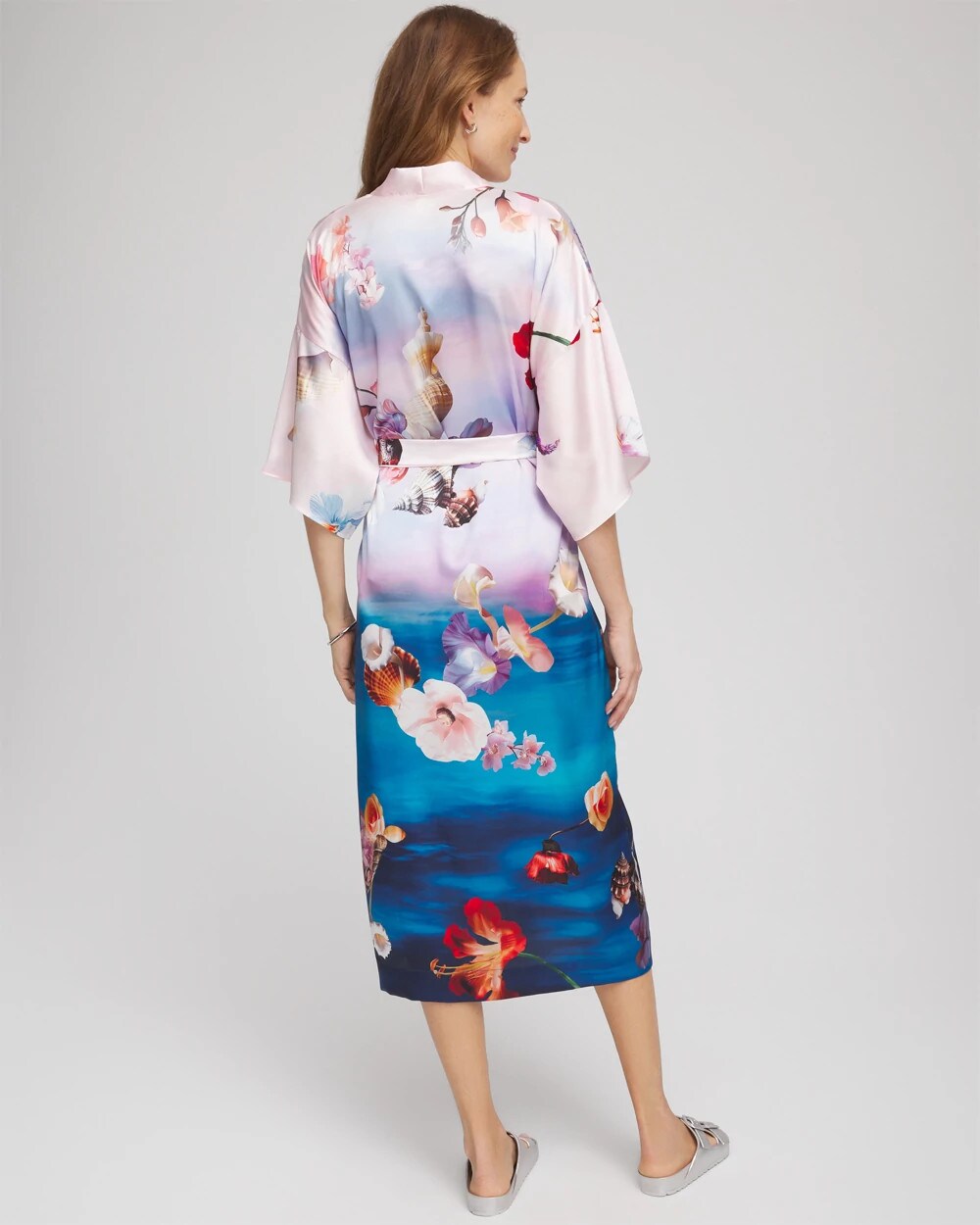 Chico's Gottex Under The Sea Kimono Multi Print