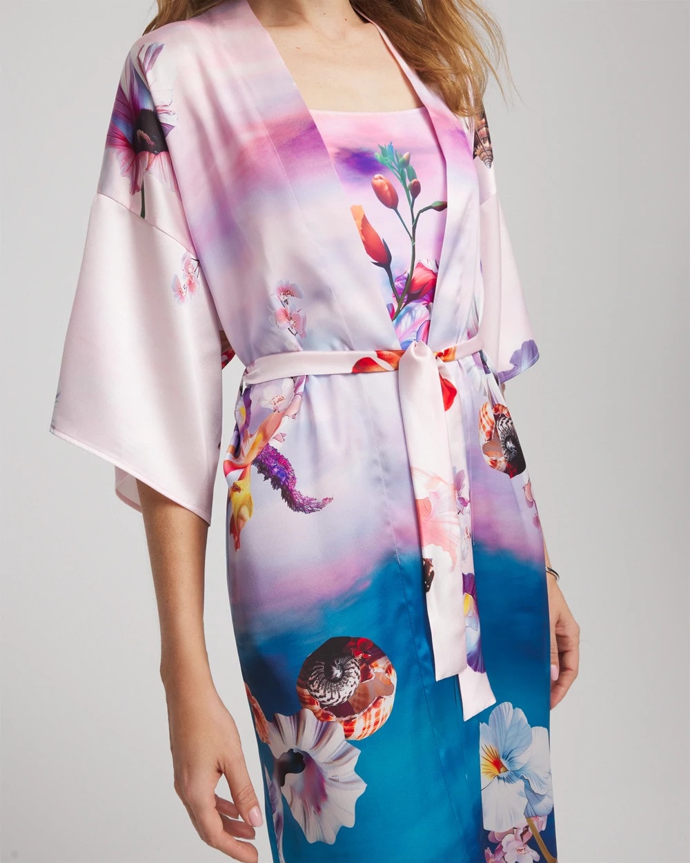 Chico's Gottex Under The Sea Kimono Multi Print