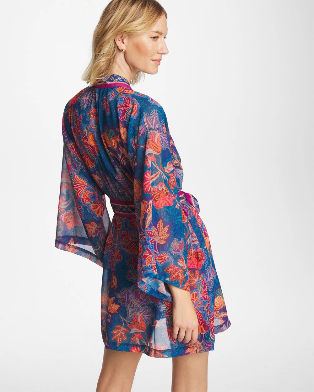 Chico's Miraclesuit® Decoupage Kimono Multi Print