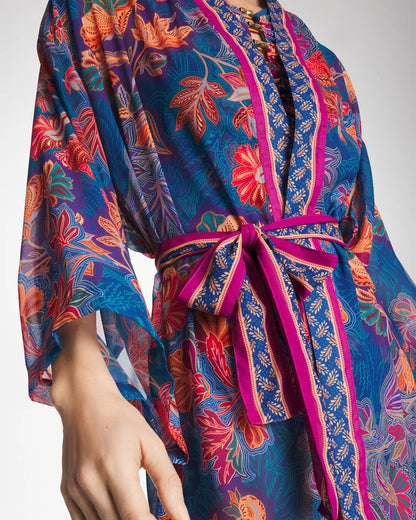 Chico's Miraclesuit® Decoupage Kimono Multi Print