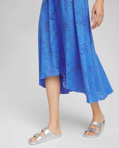 Chico's Gottex Skyfall Lace Long Skirt Light Blue