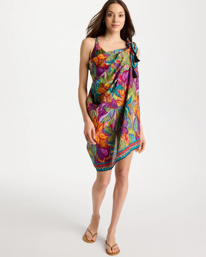 Chico's Magicsuit® Cactus Flower Pareo Multi Print