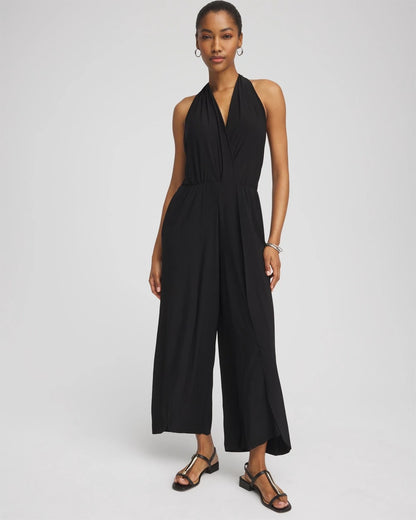 Chico's Magicsuit Surplice Neck Jumpsuit Black
