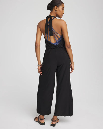Chico's Magicsuit Surplice Neck Jumpsuit Black