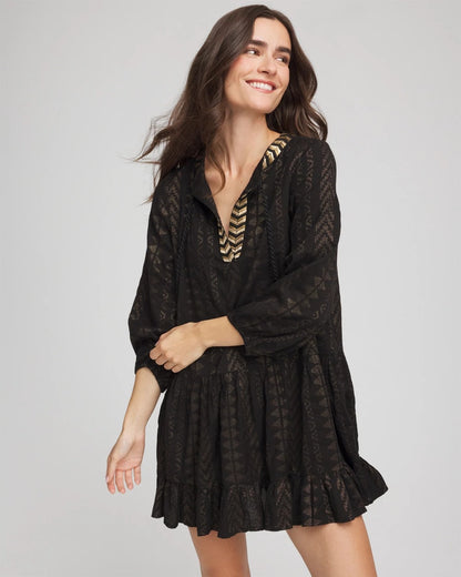 Chico's Miraclesuit® Beach Jacquard Dress Black