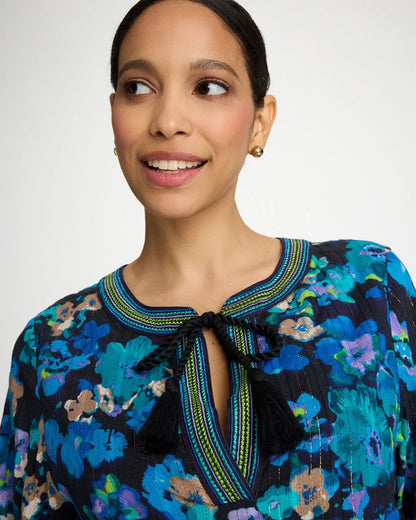 Chico's Secret Garden Beach Dress Black/Multi