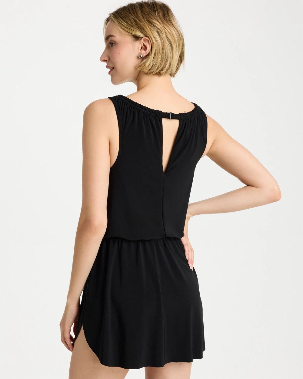 Chico's Magicsuit® Effie Solid Swim Dress Black