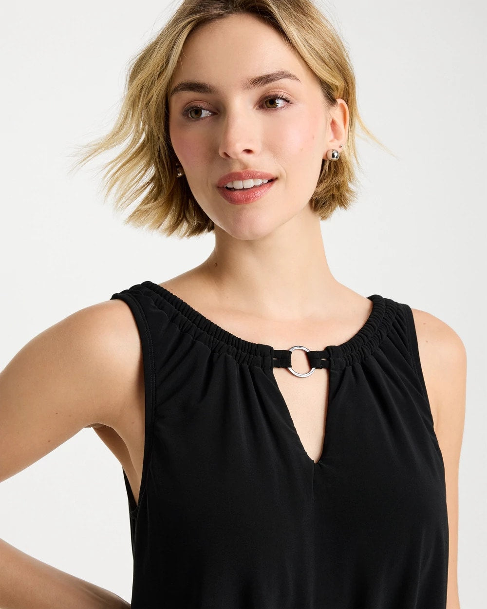Chico's Magicsuit® Effie Solid Swim Dress Black