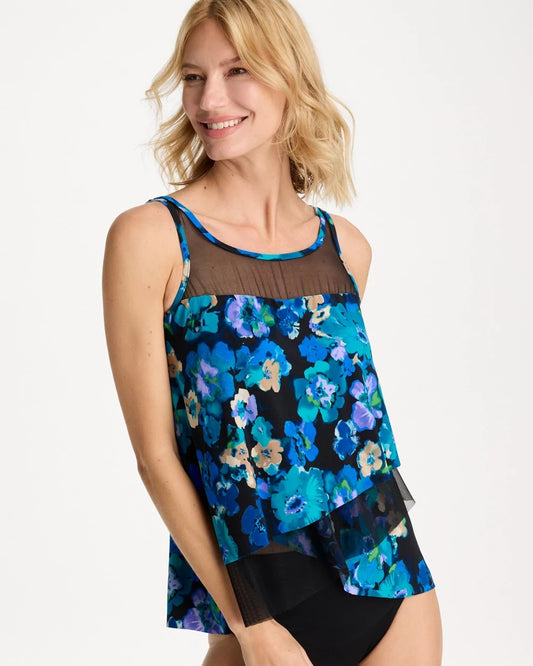 Chico's Secret Garden Mirage Tankini Black/Multi