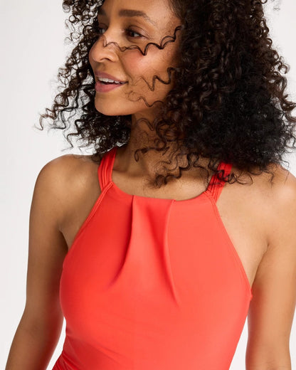 Chico's Magicsuit Amelia Solid One Piece Tiger Lily